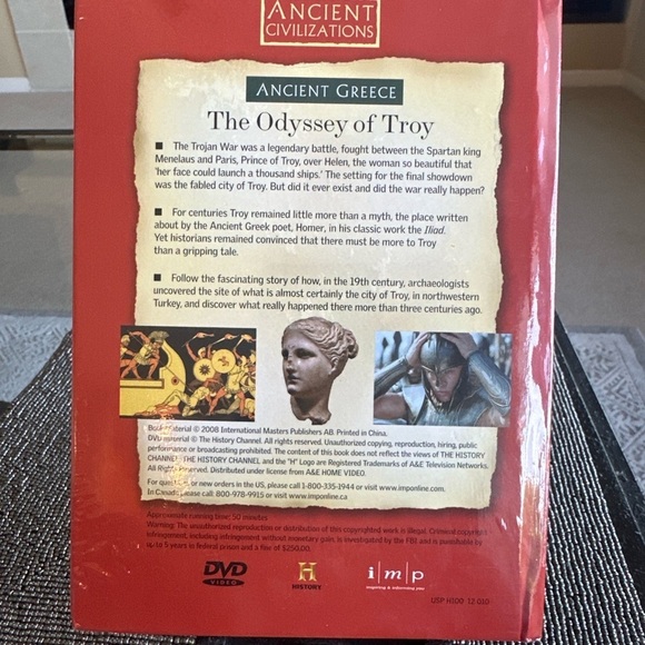 The Odyssey of Troy | Ancient Civilizations Hardcover + Sealed DVD - Picture 2 of 2